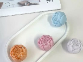 Molde silicona flor cerrada tupida
